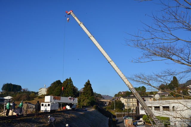 12月11日に行われた新車両の搬入