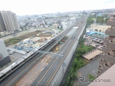 10月時点の新駅設置現場