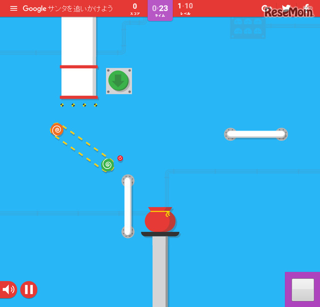 Google Santa Tracker 12月1日に公開されたゲーム「Present Bounce」