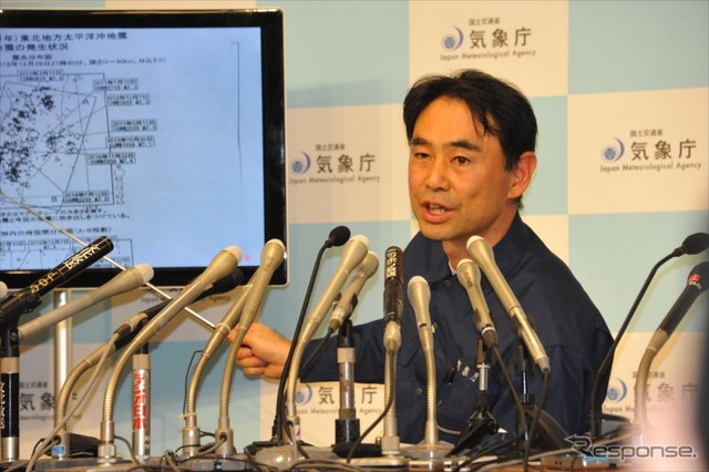 茨城県高萩市で震度6弱を観測した同県北部での地震を解説する青木元地震津波監視課長