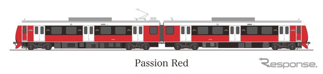 1月20日に一般公開される第2編成のイメージ。車体の赤はイチゴにちなんでいる。
