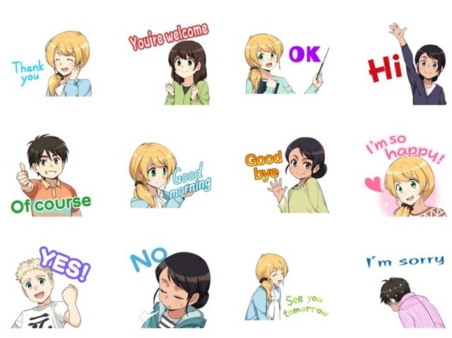 可愛すぎる“エレン先生”が喋る&動く! 中学校の英語教科書「NEW HORIZON」がアニメスタンプに