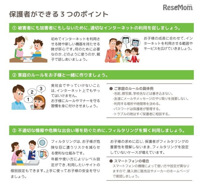 保護者ができる3つのポイント