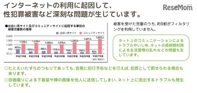 インターネットに起因する深刻な問題