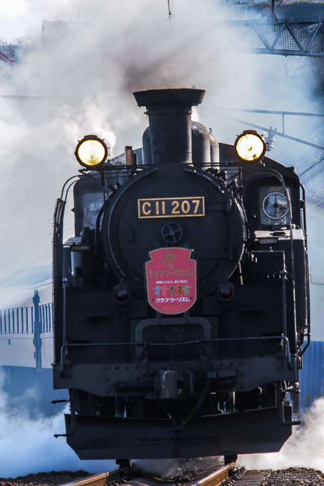 『大樹』をけん引するC11 207はJR北海道から借り入れた。写真はJR北海道で運転されていた頃のC11 207。