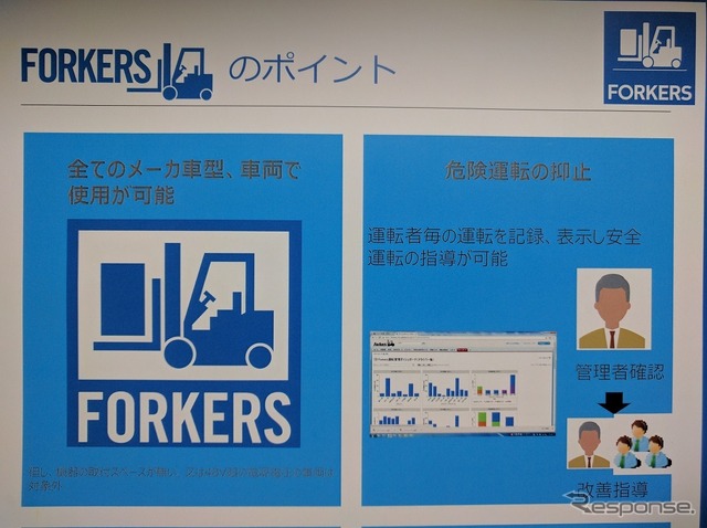 フォークリフトの稼働を一元管理、三井物産エレクトロの「FORKERS」