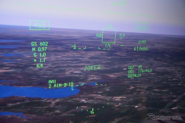 HUD(ヘッドアップディスプレー)は廃止され、ヘルメットのバイザーに必要な情報を映し出す。シミュレーターでは「こう見えている」というイメージを表示。