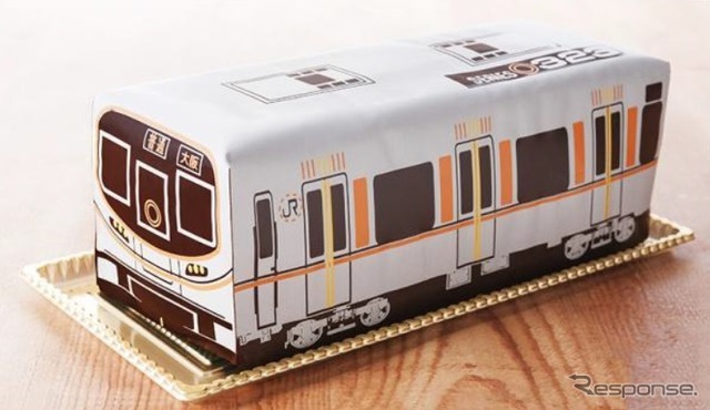 323系を模した「大阪環状線ケーキ」のイメージ。2月1日から販売される。