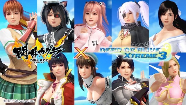 『DOA Xtreme 3』と『閃乱カグラ』がコラボ! 飛鳥たちの制服・私服が水着になって登場…「水着破壊機能」って!?