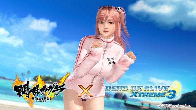 『DOA Xtreme 3』と『閃乱カグラ』がコラボ! 飛鳥たちの制服・私服が水着になって登場…「水着破壊機能」って!?