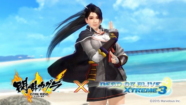 『DOA Xtreme 3』と『閃乱カグラ』がコラボ! 飛鳥たちの制服・私服が水着になって登場…「水着破壊機能」って!?