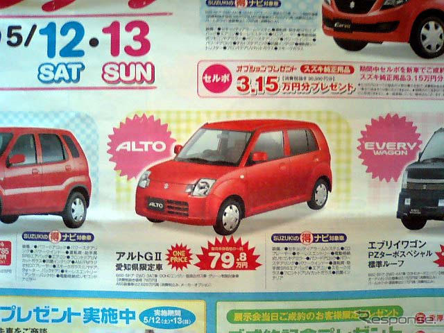 【母の日値引き情報】お母さんありがとう…軽自動車