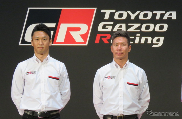 トヨタのWECドライバー、中嶋一貴(#8)と小林可夢偉(#7)。