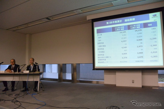 富士重工業 決算会見