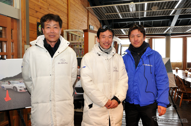 プロドライバーの田口幸宏、實方一也、石田雅之