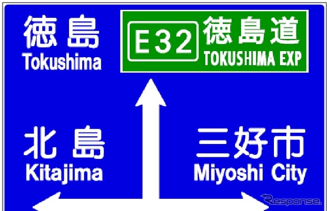 一般道路上の案内標識における高速道路の表示方法の変更