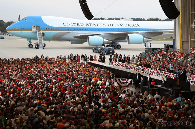 フロリダを訪れたトランプ大統領(2月18日) (c) Getty Images