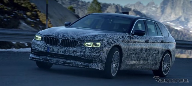 アルピナが開発中のBMW5シリーズツーリング新型ベースのプロトタイプ