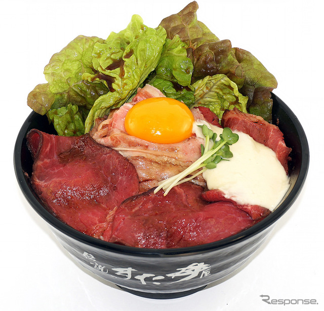 「伝説のすた丼屋」「名物すた丼の店」の春限定メニュー「W×Wローストビーフ丼」