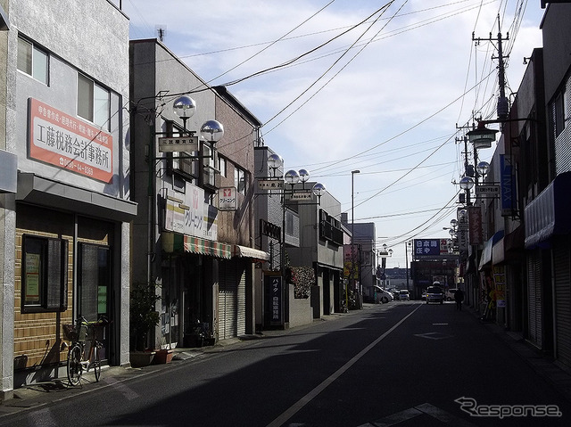 宿場町の面影残す栗橋駅前