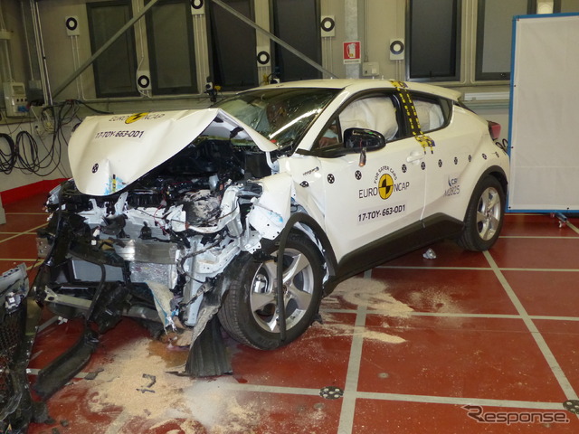 トヨタC-HR:ユーロNCAP、オフセット(オーバーラップ)前面衝突試験