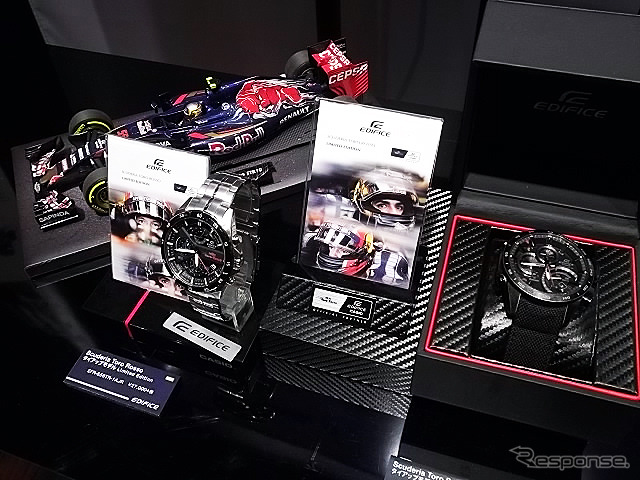 カシオ エディフィス「Scuderia Toro Rosso Limited Edition」型番EQB-501TRC-1AJR　（3月1・2日、春夏モデル発表会）