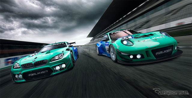 FALKEN MotorsportsBMW M6 GT3（左）とPorsche 911 GT3R