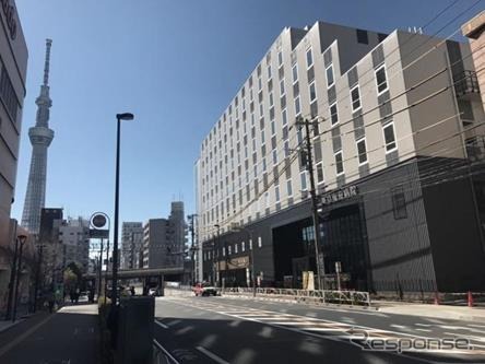 東京曳舟病院の外観。