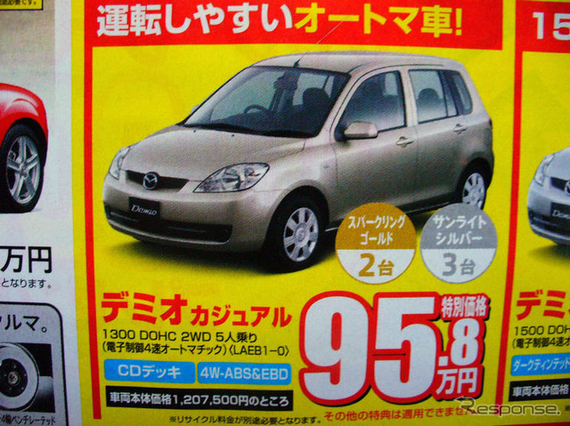 【新車値引き情報】コルト 22万円引きなど…コンパクトカー