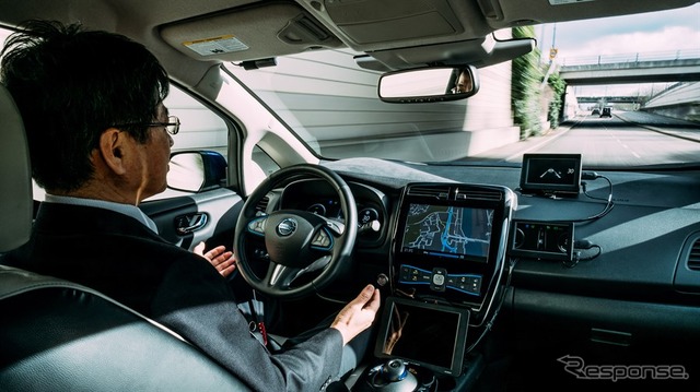 日産の欧州初となる自動運転車の公道テスト(資料画像)
