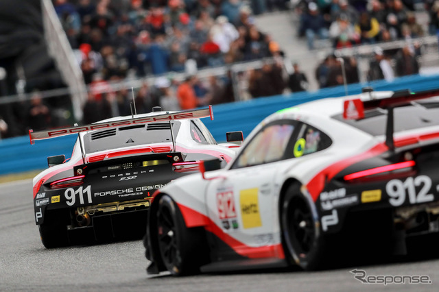 1月のデイトナ24時間を戦った「ポルシェ911 RSR」。