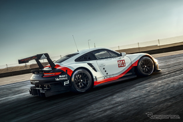 今季新投入、話題の「ポルシェ911 RSR」。