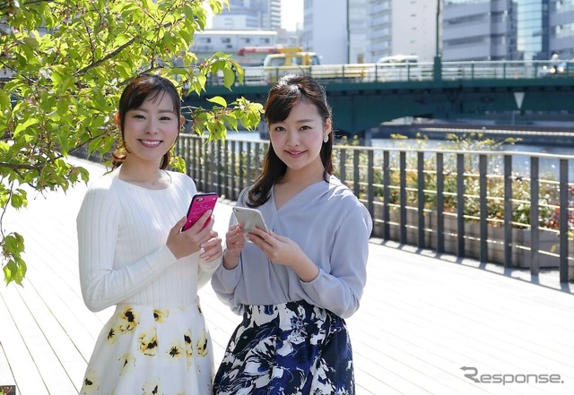 ナビゲーターの沖津那奈(おきつなな)さん(向かって左側)、真野淑實(まのよしみ)さん