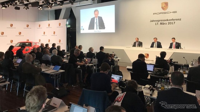 ポルシェの決算発表会