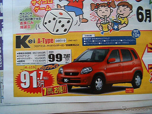 【新車値引き情報】ボーナスで新車を購入する!! 軽自動車で17万円引き