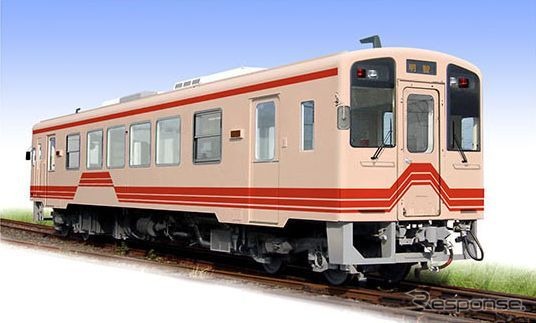 アケチ6形と同じくクリーム地に赤いラインが入る塗色となったアケチ101形。