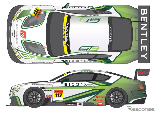 アイカーズ・ベントレー・TTO ベントレー コンチネンタル GT3 のカラーリング