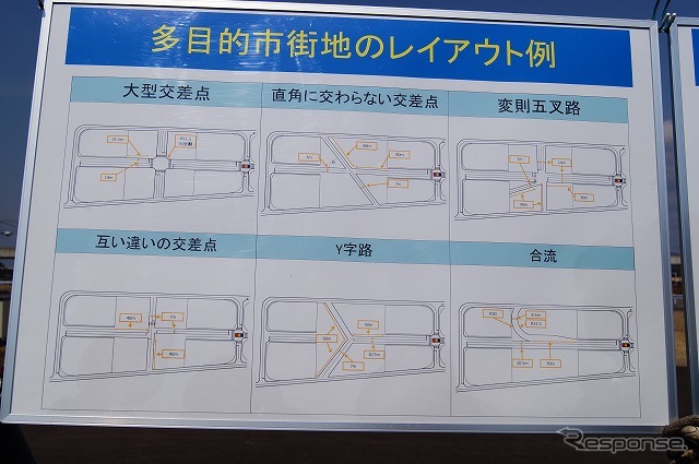 日本国内にある交差点はほぼ再現できる。車線合流にも対応するが、速度帯の問題から高速道路は無理だという。