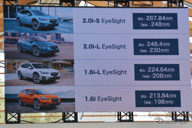 スバル XV 新型発表会