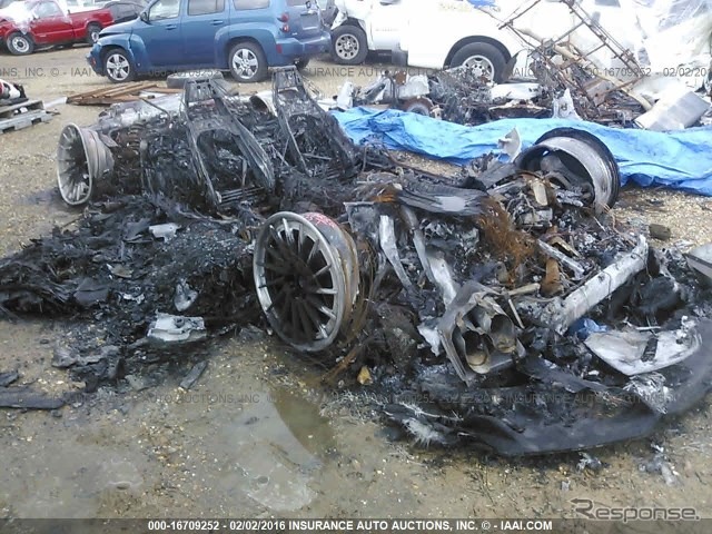 全焼したランボルギーニウラカンをオークションに出品した Insurance Auto Auctions, Inc