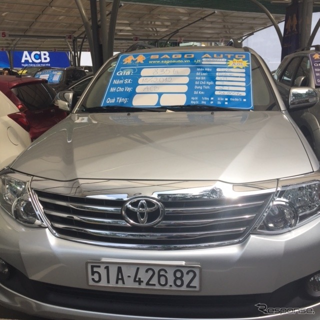 展示されている中古車