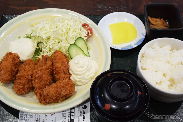 備前 海の駅のカキフライ定食790円