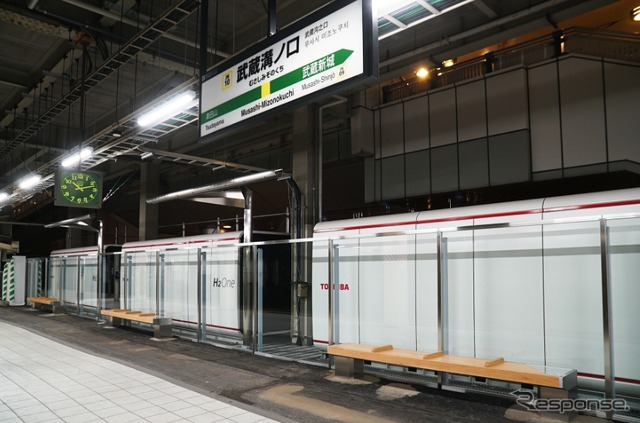 武蔵溝ノ口駅のH2One。災害時も電力を安定的に供給する。