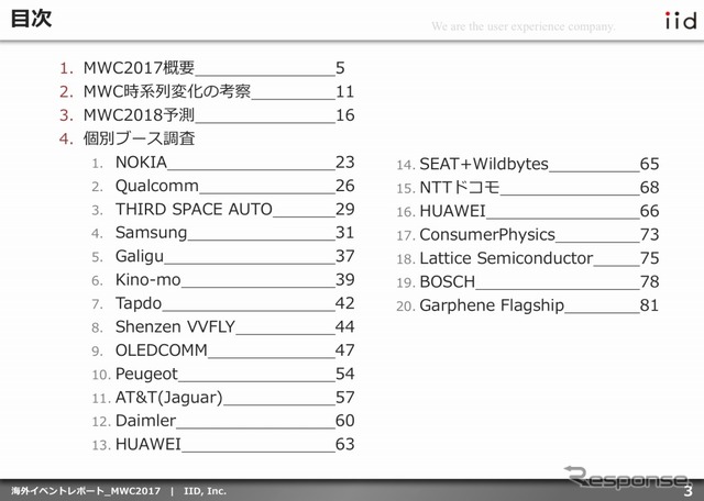 調査レポート（MWC 2017）