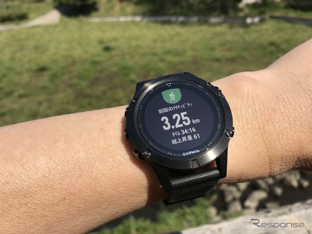 直近のアクティビティはデバイス上に呼び戻せる。過去データはGarmin Connectに蓄積して役立てよう