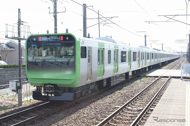 完成直後のE235系量産先行車。量産車は2020年春頃まで順次増備される。