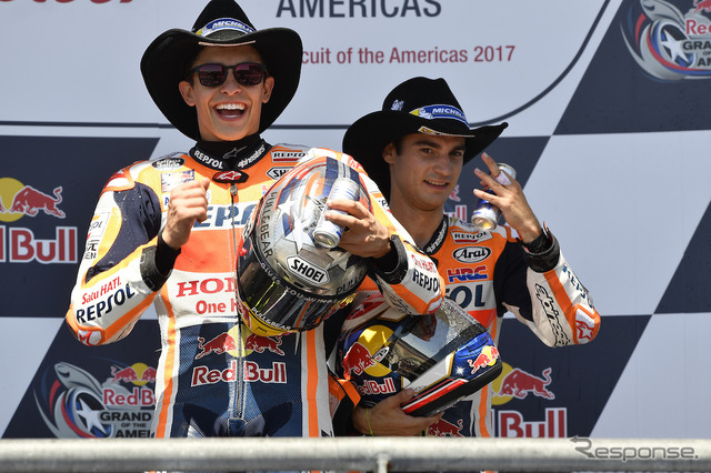 MotoGP第3戦アメリカズGPで優勝したRepsol Honda Team マルク・マルケス。