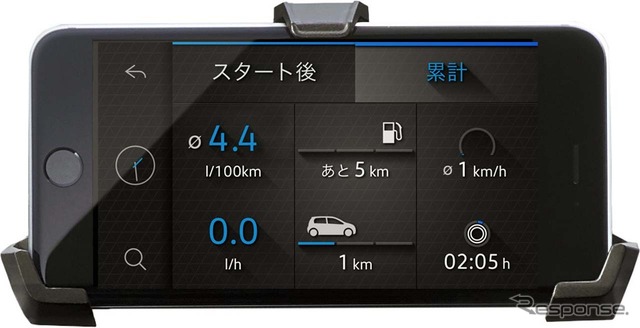 “maps + more”にはトリップコンピュータ機能も備わる