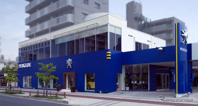 ブルーボックスを採用 プジョーの新店舗が広島にオープン