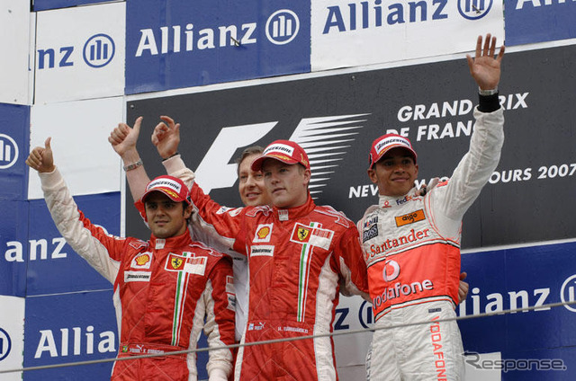 【F1フランスGP】決勝…フェラーリが1-2フィニッシュ